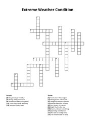 Extreme Weather Condition crossword puzzle