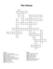 The Library crossword puzzle