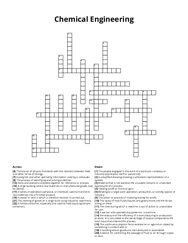 Chemical Engineering crossword puzzle