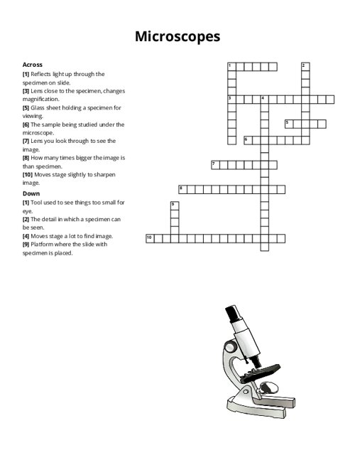 Microscopes Crossword Puzzle