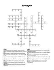 Biopsych crossword puzzle