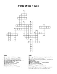 Parts of the House crossword puzzle