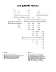 Mid-autumn Festival crossword puzzle