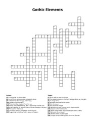 Gothic Elements crossword puzzle