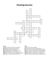 Housing Success Crossword Puzzle