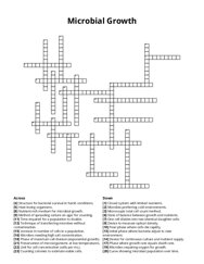 Microbial Growth crossword puzzle