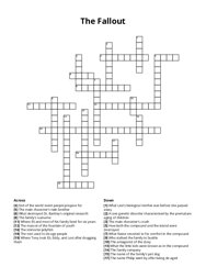 The Fallout crossword puzzle