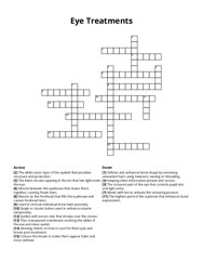 Eye Treatments crossword puzzle