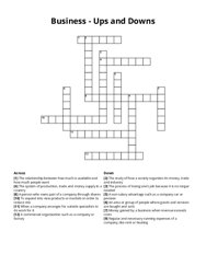 Business - Ups and Downs crossword puzzle