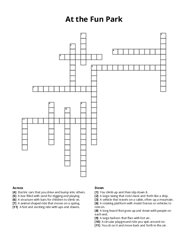 At the Fun Park crossword puzzle