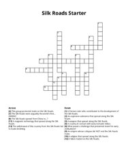 Silk Roads Starter crossword puzzle
