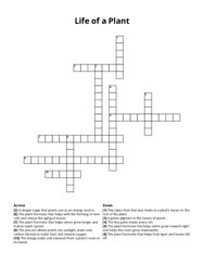 Life of a Plant crossword puzzle