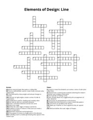 Elements of Design: Line crossword puzzle