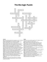The Bio-logic Puzzle crossword puzzle