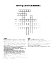 Theological Foundations crossword puzzle