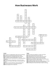 How Businesses Work crossword puzzle