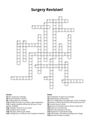 Surgery Revision! crossword puzzle