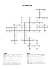 Malware crossword puzzle