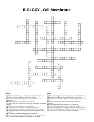 BIOLOGY - Cell Membrane crossword puzzle