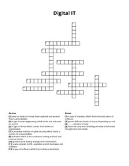 Digital IT crossword puzzle