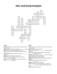 Hair and Scalp Analysis crossword puzzle