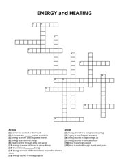 ENERGY and HEATING crossword puzzle