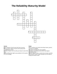 The Reliability Maturity Model crossword puzzle