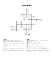 Mosquito crossword puzzle