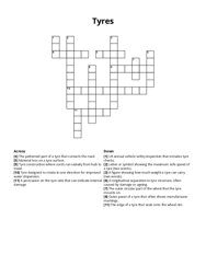 Tyres crossword puzzle