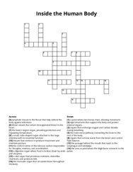 Inside the Human Body crossword puzzle