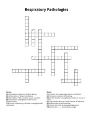 Respiratory Pathologies crossword puzzle