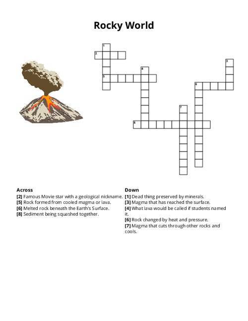 Rocky World Crossword Puzzle