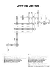 Leukocyte Disorders crossword puzzle