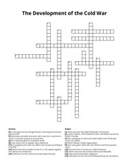 The Development of the Cold War crossword puzzle