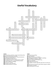 Useful Vocabulary crossword puzzle