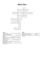 Mitre Saw crossword puzzle