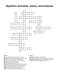 Rhythmic Activities, Dance, and Festivals crossword puzzle