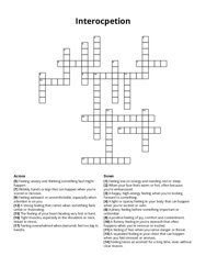 Interocpetion crossword puzzle