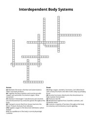 Interdependent Body Systems crossword puzzle