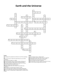 Earth and the Universe crossword puzzle