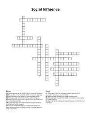 Social Influence crossword puzzle