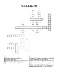 Raising Agents crossword puzzle