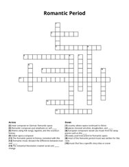 Romantic Period Crossword Puzzle