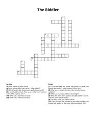 The Riddler Crossword Puzzle