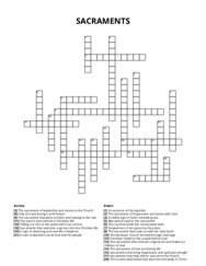 SACRAMENTS crossword puzzle