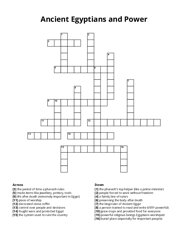 Ancient Egyptians and Power Crossword Puzzle