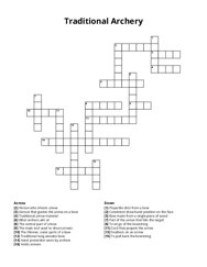 Traditional Archery Crossword Puzzle