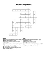Compost Explorers Crossword Puzzle
