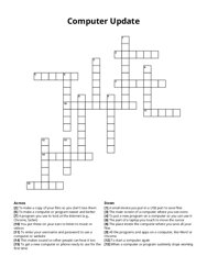Computer Update Crossword Puzzle