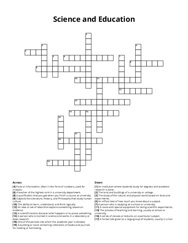 Science and Education Crossword Puzzle